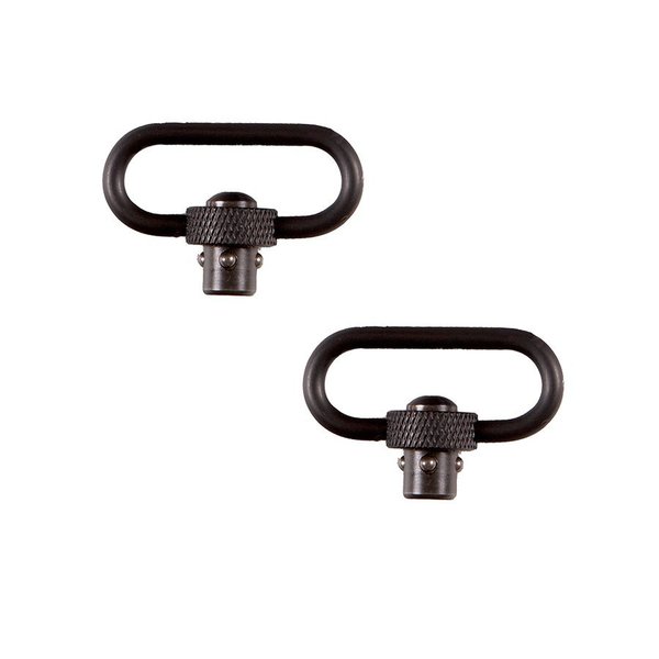 Allen Co Push Button QD Steel Gun Swivel, 1.25 in. with Loop, Black 14516